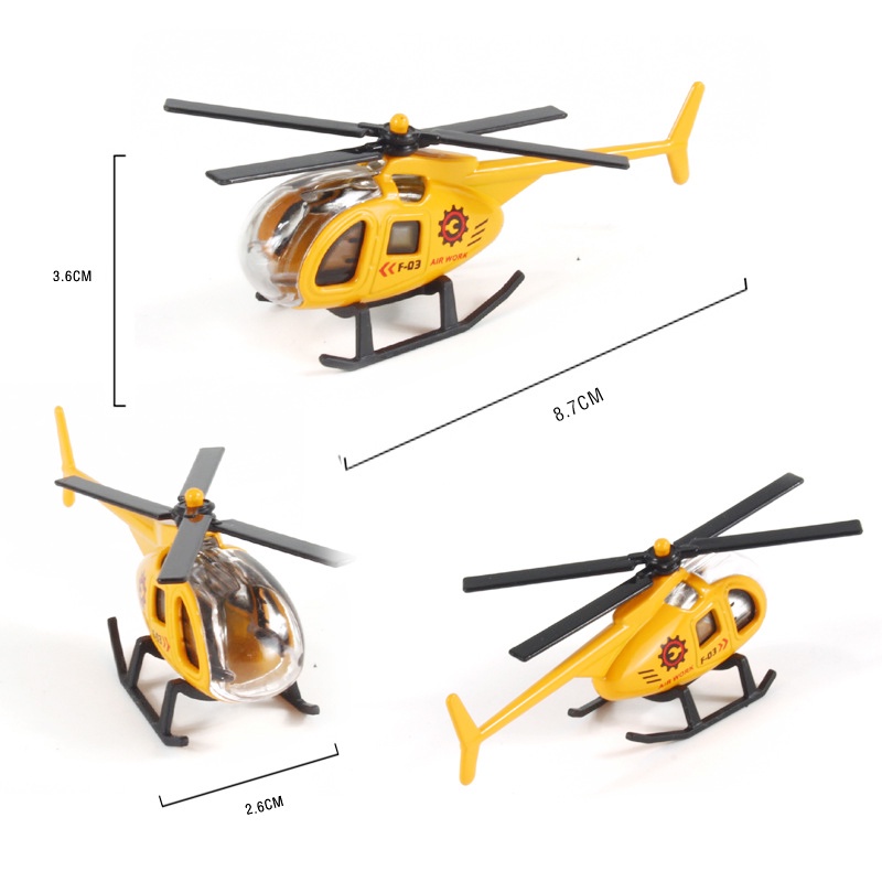 Mainan Simulasi Model Helikopter Mini Bahan Alloy