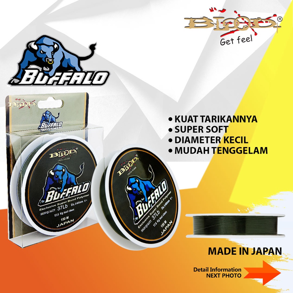 SENAR PANCING BLOOD BUFFALO FISHING LINE JAPAN 150M