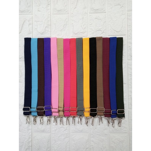 LONGSTRAP / TALI TAS SELEMPANG POLOS UK 2,5CM KRB TEBAL NIKEL