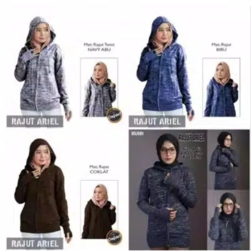 Sweater perempuan jaket perempuan rajut Ariel Twist  top hokkyshop