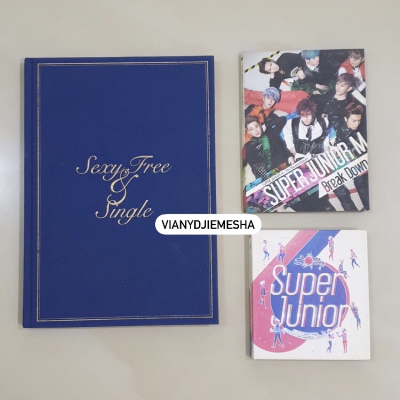 (UNSEALED) SUPER JUNIOR & SUPER JUNIOR-M ALBUM (SEXY, FREE & SINGLE ; SPY ; BREAK DOWN)