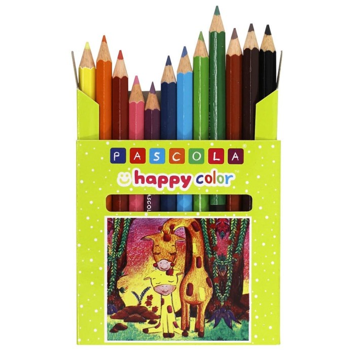 

WARNAPENSIL- PASCOLA HAPPY COLOR PENCIL 12 HL / SET -PENSIL WARNA