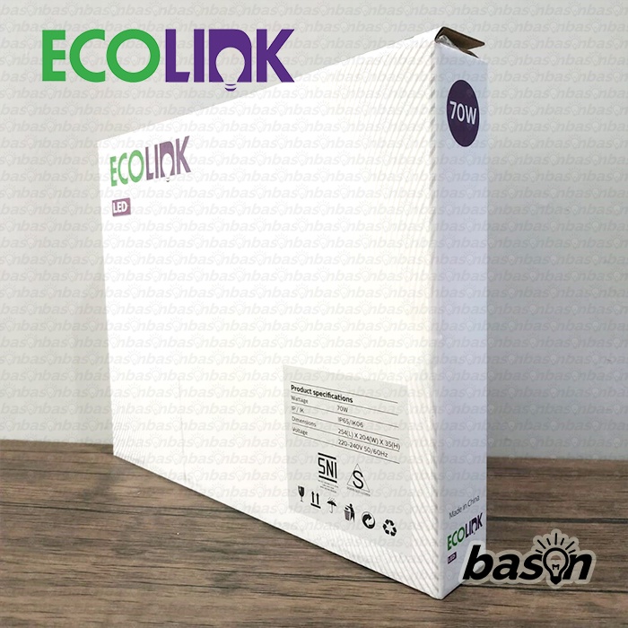 ECOLINK FL007 70W - Lampu Sorot LED Floodlight - IP65 Outdoor