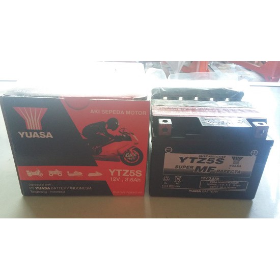 AKI Yuasa YTZ5S Untuk Motor Honda Suzuki Yamaha Kawasaki Original Yuasa
