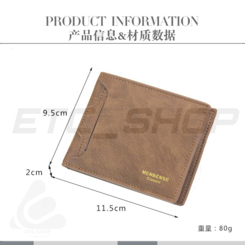 [ETC] MenBense Original Dompet Pria Impor Exclusive Short Fashion Casual Wallet D2406-M