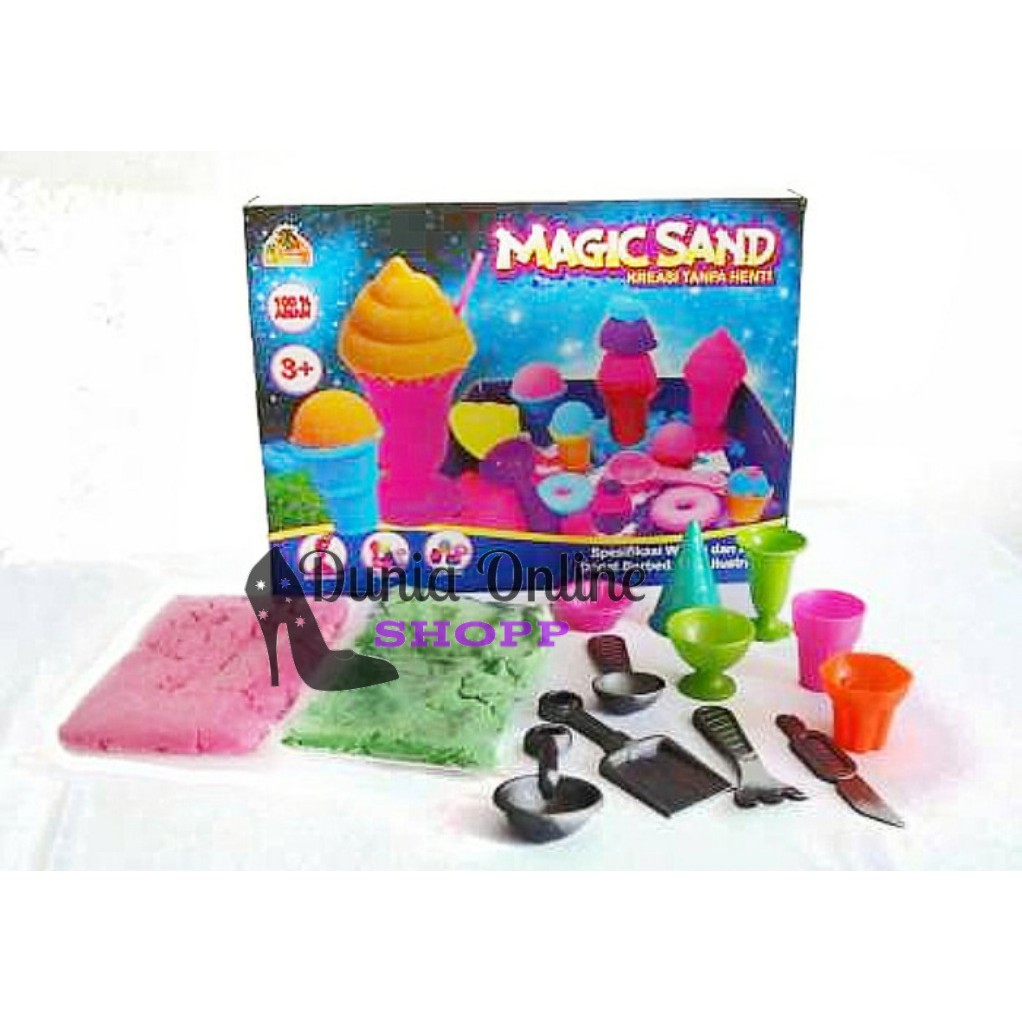 Mainan Pasir Kinetik Ajaib Ice Cream Magic Sand/Pasir Ajaib/Mainan Pasir Pasiran/Mainan Anak Anak