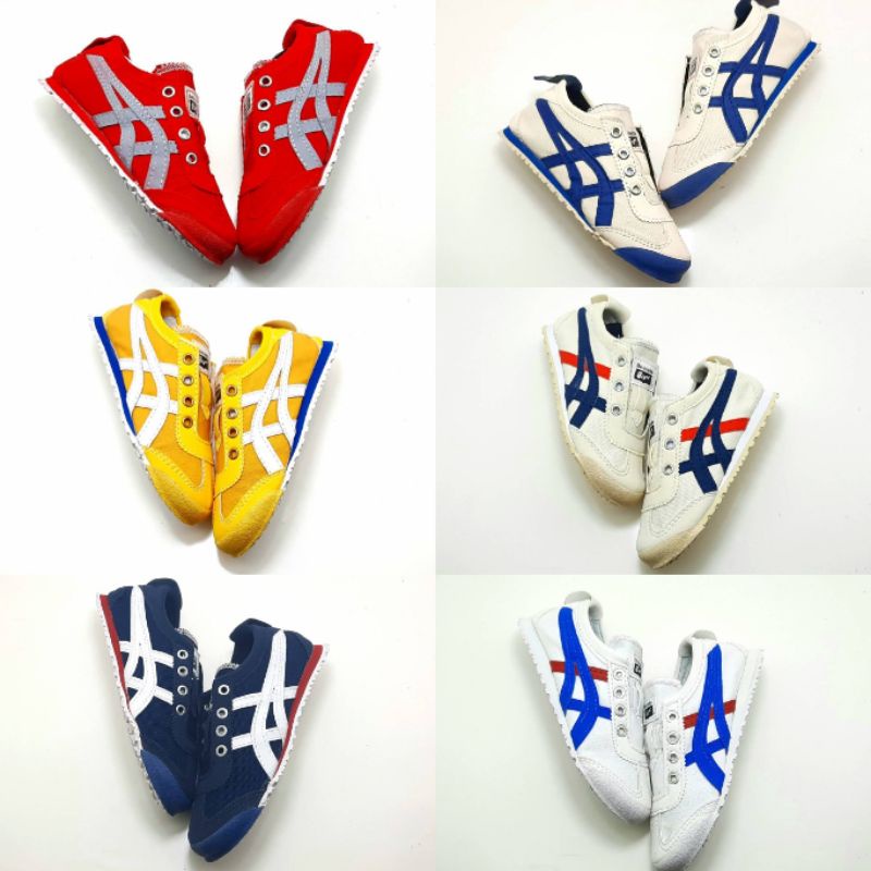 Sepatu anak laki laki perempuan slip on onitsuka import