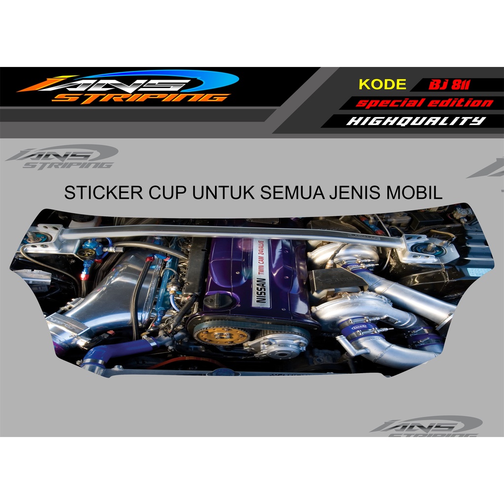 STIKER KAP SEGALA JANIS  MOBIL / STIKER KAP MOBIL AVANZA XENIA, JAZZ, AGYA, SEDAN, YARIS / STICKER KAP MESIN MOBIL