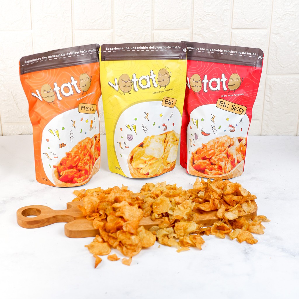 

Votato Keripik Kentang Bawang Zipper Clip 115 Gram