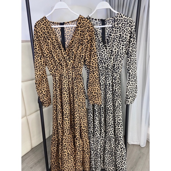 maxi kimono leopard / gamis kimono leopard / gamis rempel model kimono