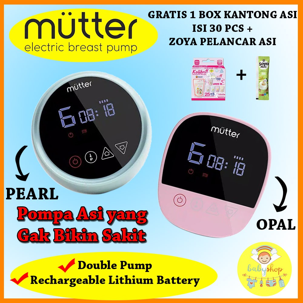 Pompa Asi Elektrik Mutter Double Pump Electric Breast Pump Bisa Diisi Ulang