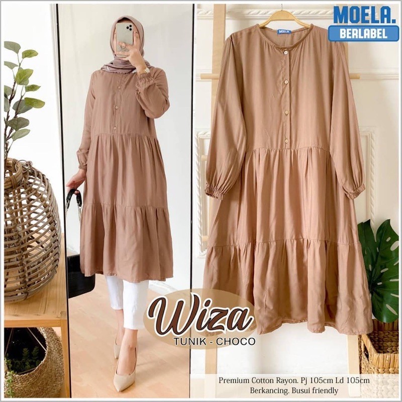 PROMO WIZA TUNIK /BASIC RUFLLE TUNIK TUNIK KATUN RAYON PREMIUM BEST SELLER