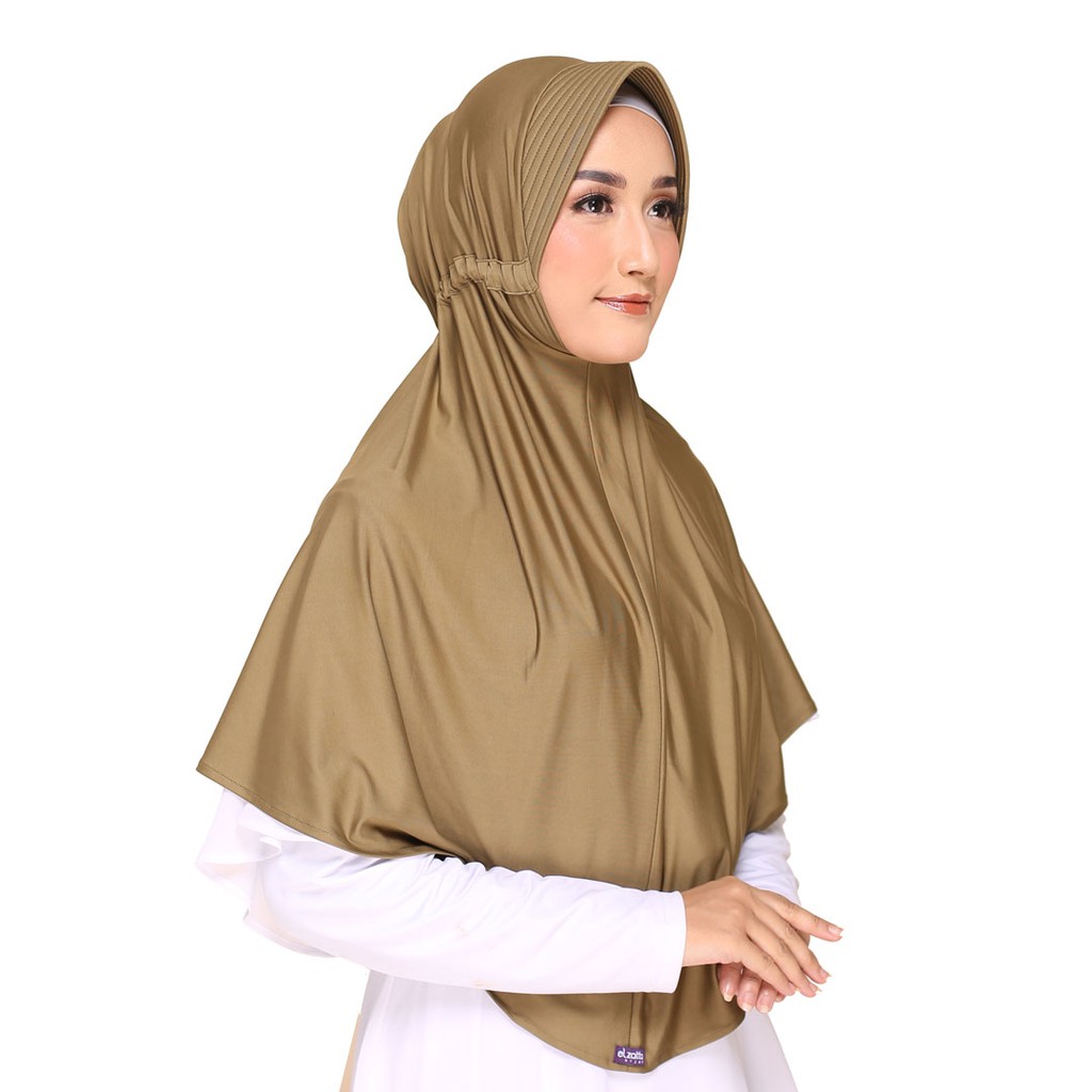 Elzatta Jilbab Instan Polos Zaria Sahara L-414