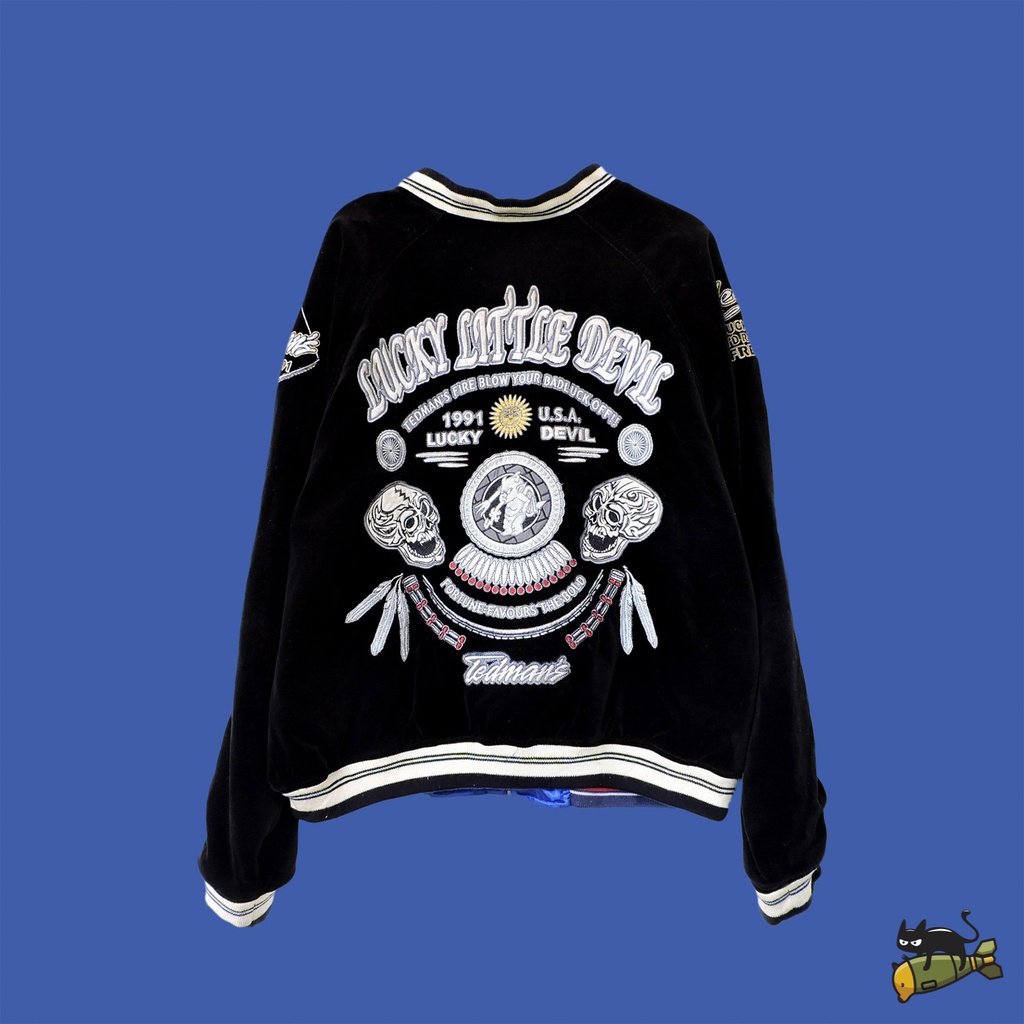 Tedman Lucky Little Devil Fortune-Favours The-Bold, Loud Pipes Save Lives, Jesus Saves Souls Sukajan