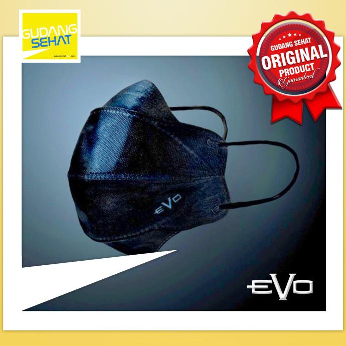( BISA COD ) Masker Evo Plusmed 4D Super Black / Evoplusmed Hitam Limited Edition BOOM SALE [Kode