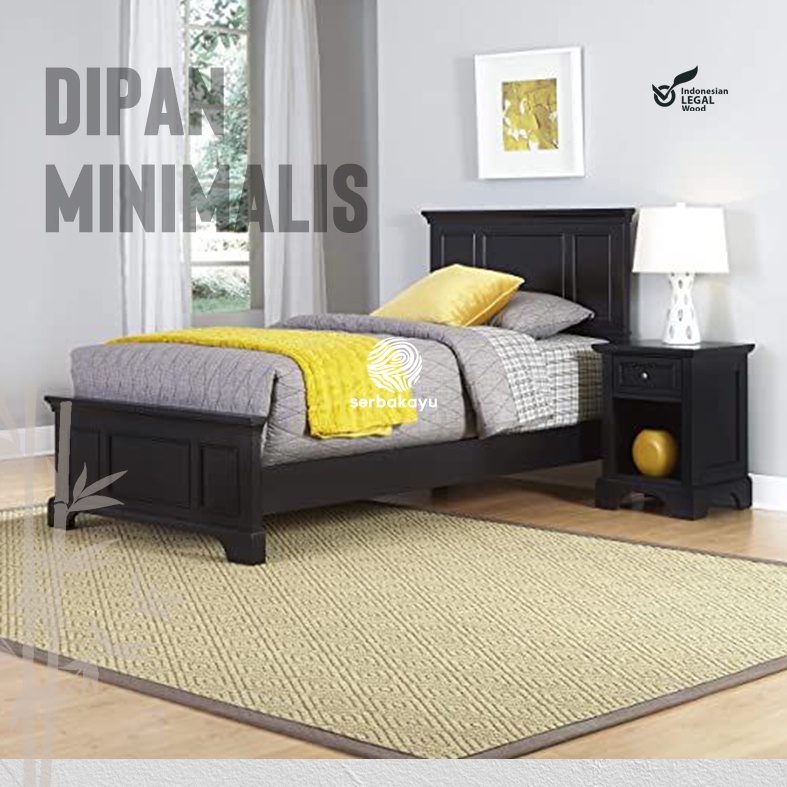 Dipan Anak Minimalis - Dipan Minimalis Kayu Solid - 120x200 Modern Minimalis