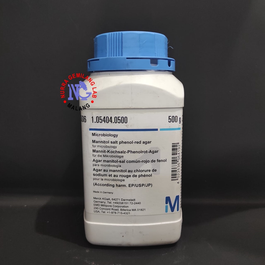 

Media Mannitol Salt Phenol-red Agar Merck 500g