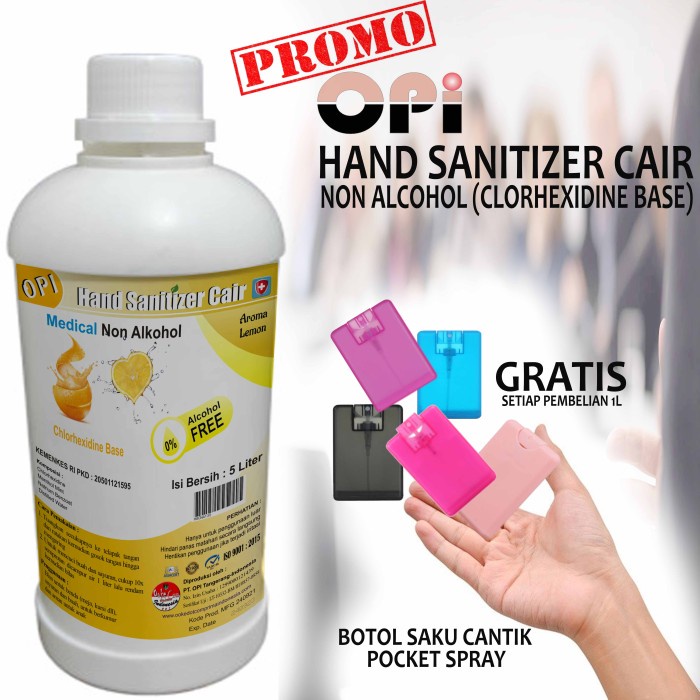 Hand Sanitizer 1 Liter Non Alkohol Lemon dll Bonus Botol saku cantik Promo berlaku hanya bulan ini saja, ayo buruan sebelum habis periode promo sudah ada izin edar resmi by Oke sabun suplayer