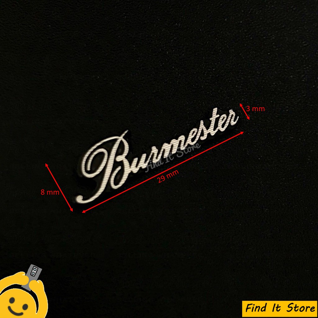 Emblem 3D Burmester Tulisan Kotak badge speaker (bkn fender dynaudio meridian focal)