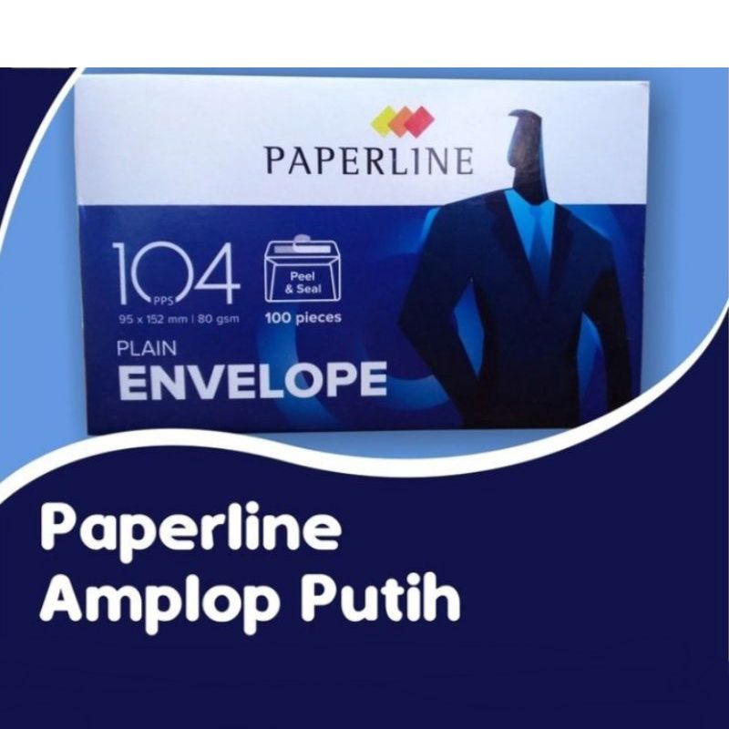 

❤CINTA❤Paperline Amplop Putih 104 + Perekat