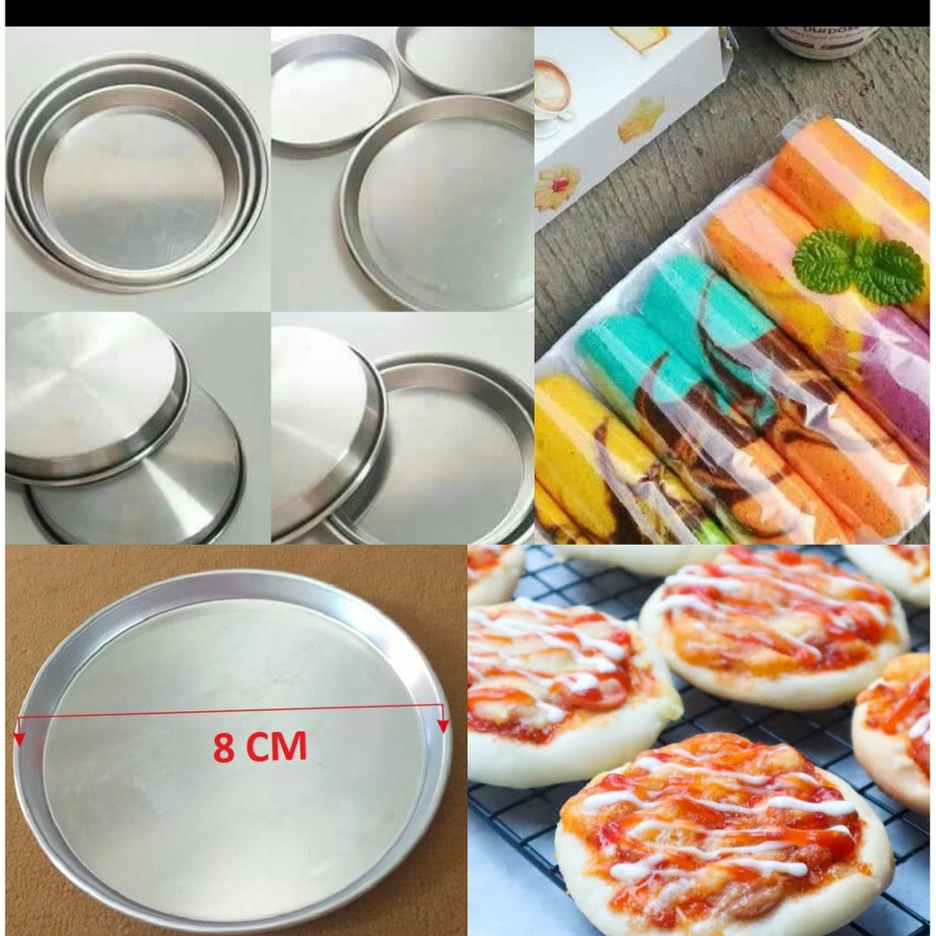 1 Pc CETAKAN Pizza Mini / Cetakan Kue Pie Bolu Lipat 8 CM Alumunium GHM