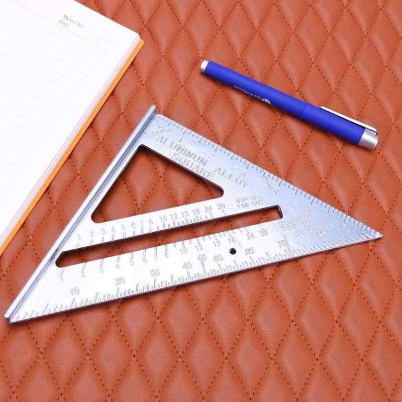 Bayar Ditempat Taffware Penggaris Siku Mistar Triangle Ruler Aluminium - VK18