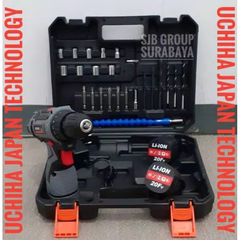 Bor baterai type 20 volt Uchiha Japan fullset accessories