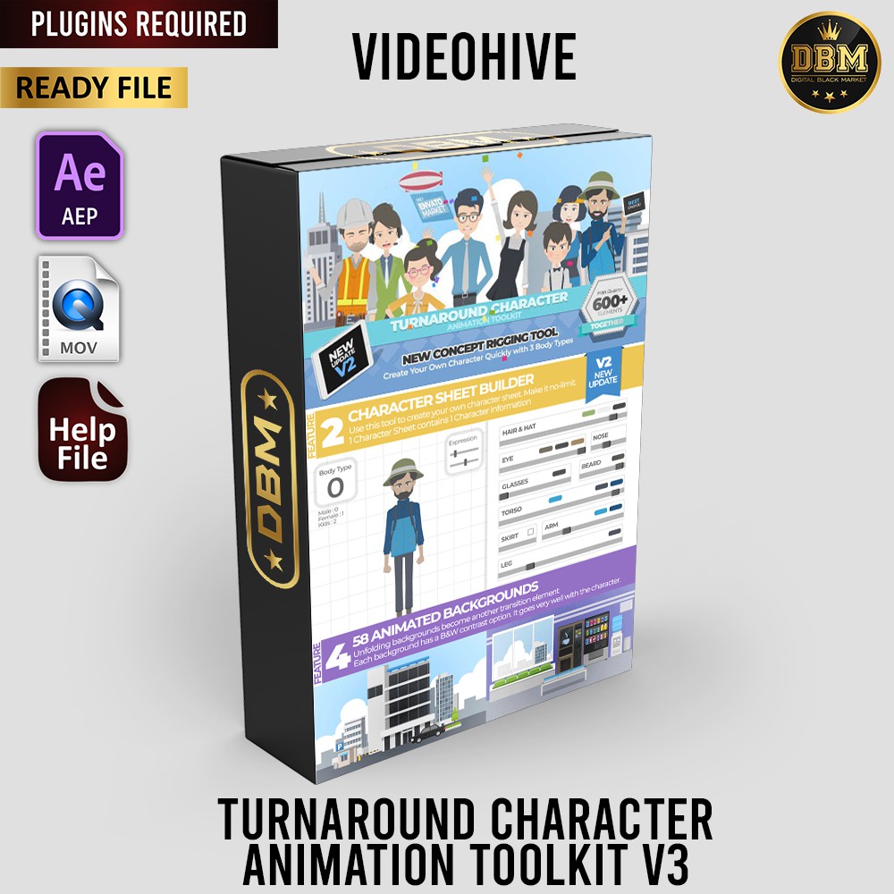 Turnaround Character Animation Toolkit V3 - After Effects Project Files