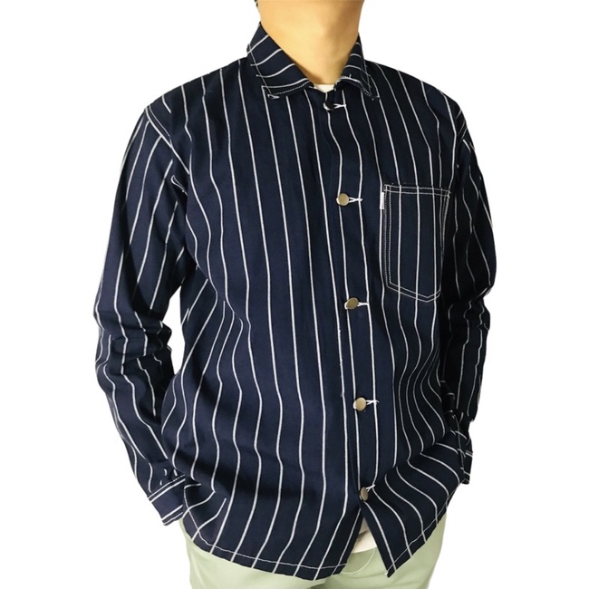 kemeja wabash denim stripe