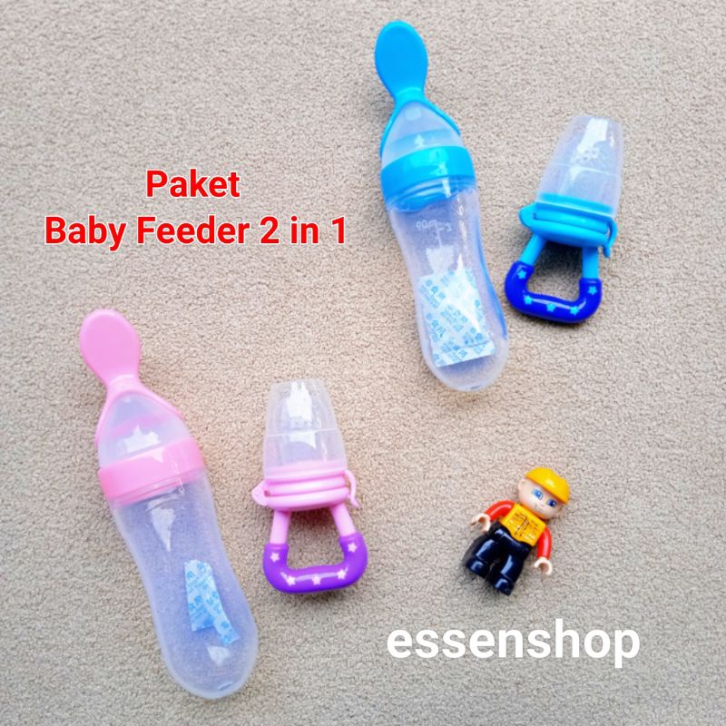 Paket Baby Feeder sendok botol Alat makan mpasi Bayi dot buah