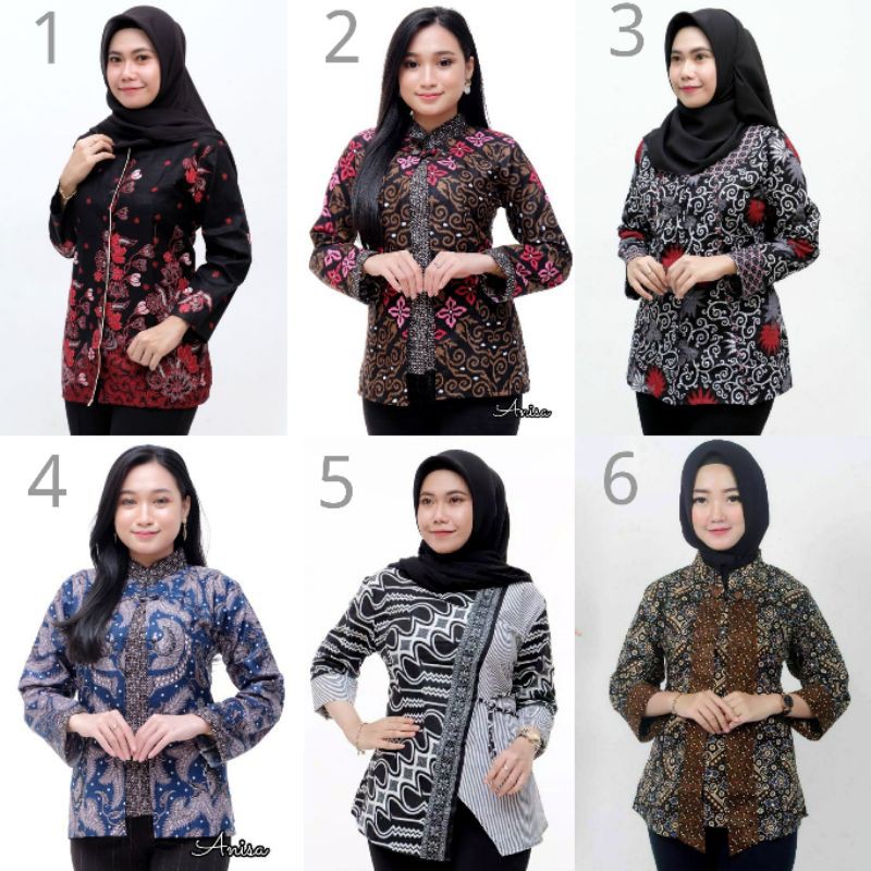 BAJU BATIK WANITA MODERN MONALISA GENES M,L,XL asli PEKALONGAN