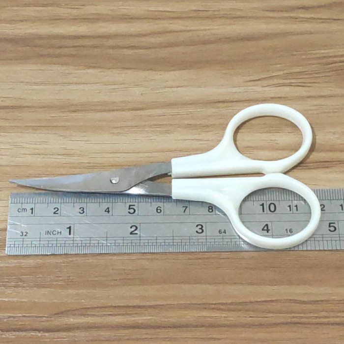 

kertas-pemotong- gunting benang bordir 12cm lengkung dan lancip - putih -pemotong-kertas.