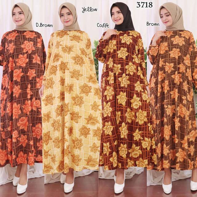 Baju Gamis Wanita Gamis Jumbo 4L Gamis Kaos Import 3718