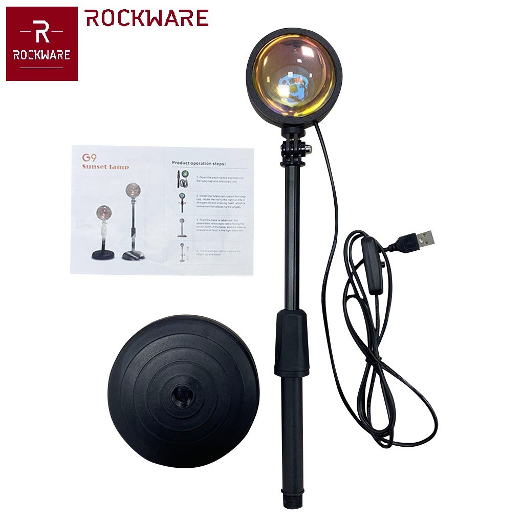 AKN88 - ROCKWARE G9 Sunset - LED Atmosphere Light - Lampu Proyeksi Suasana