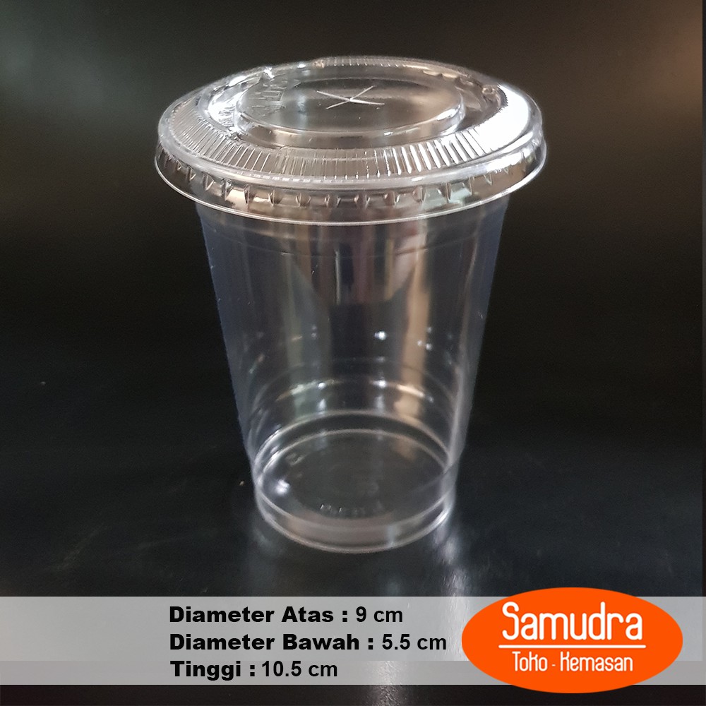  Gelas  Plastik  PET 14 oz tutup  Plastic  Cup Shopee 