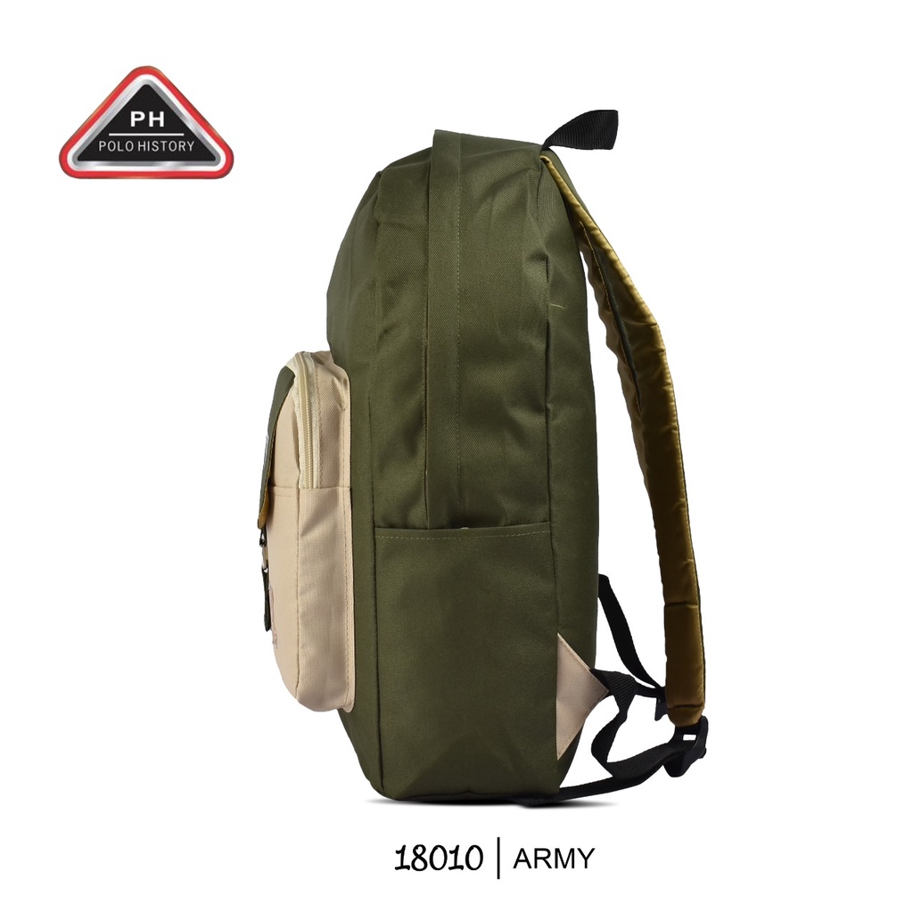 ( DHB )  Tas Ransel Sekolah Wanita Polo History 18010 / Tas Laptop Free Gantungan Boneka Lucu