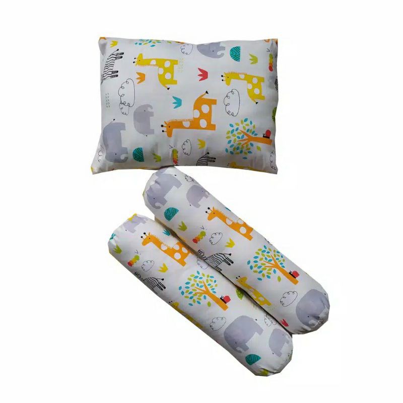 Set Bantal Bayi Anti Benjol dan Peyang / Bantal set Bayi / Bantal Guling Bayi