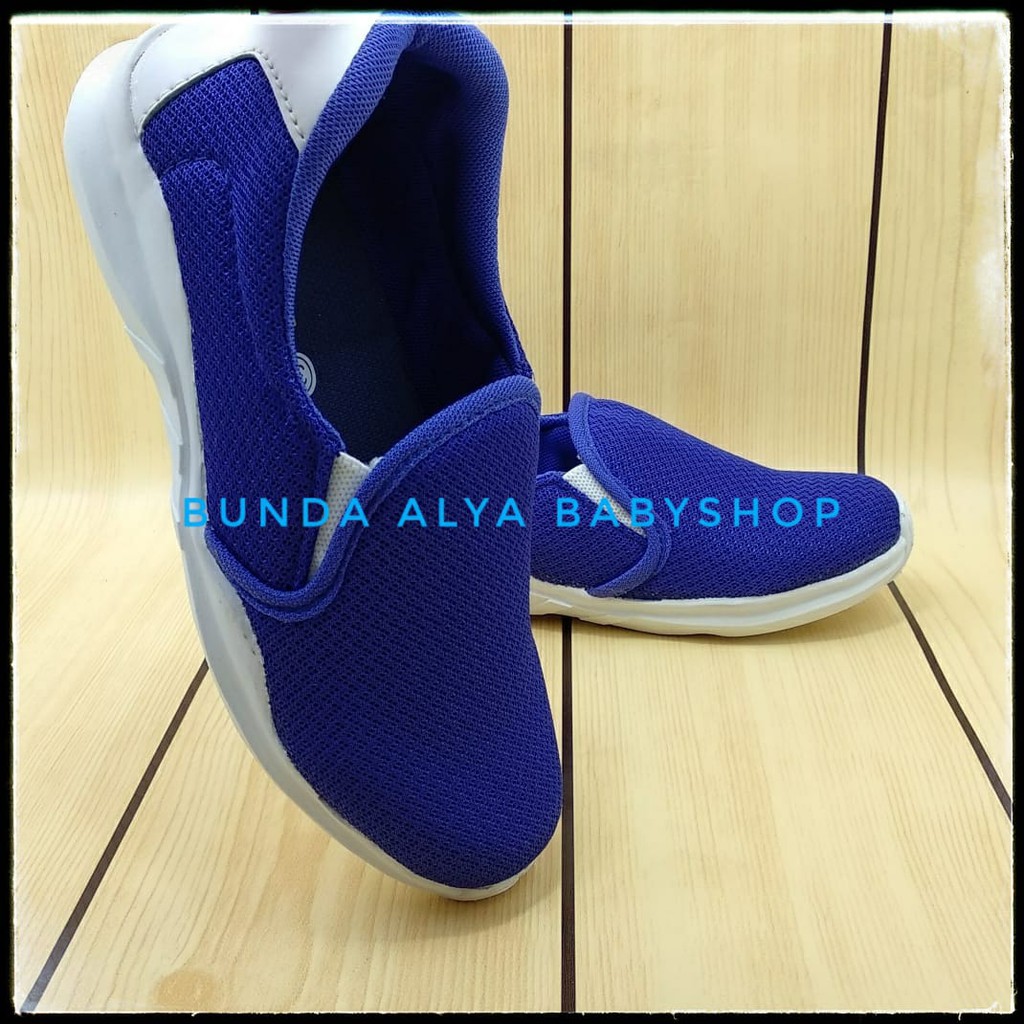 Sepatu Anak Laki Laki Usia 2 3 4 5 6 7 Tahun Sport BIRU Size 22 - 32 - Sepatu Anak Balita Keren Slip On Anti Licin