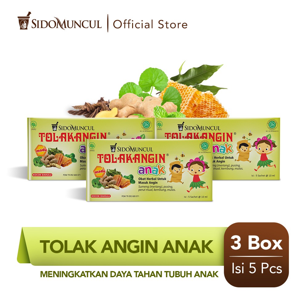 Tolak Angin Anak Cair Dus 3x5's Herbal- Masuk Angin Daya Tahan Tubuh