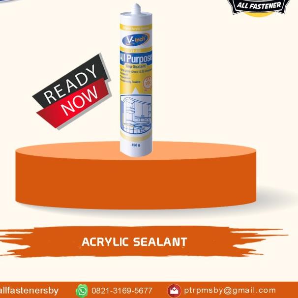 

➢ ACRYLIC SEALANT/PAINTABLE SEALANT/GAPS SEALER (450g), VTECH - WHITE ❃
