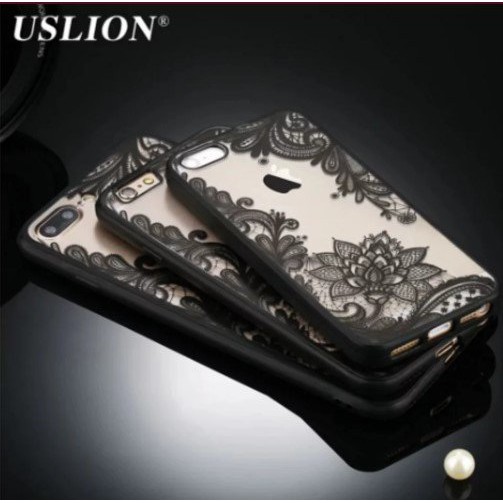 Hard Case Bening Motif Bunga Untuk IPhone Type 6 Plus-6S Plus