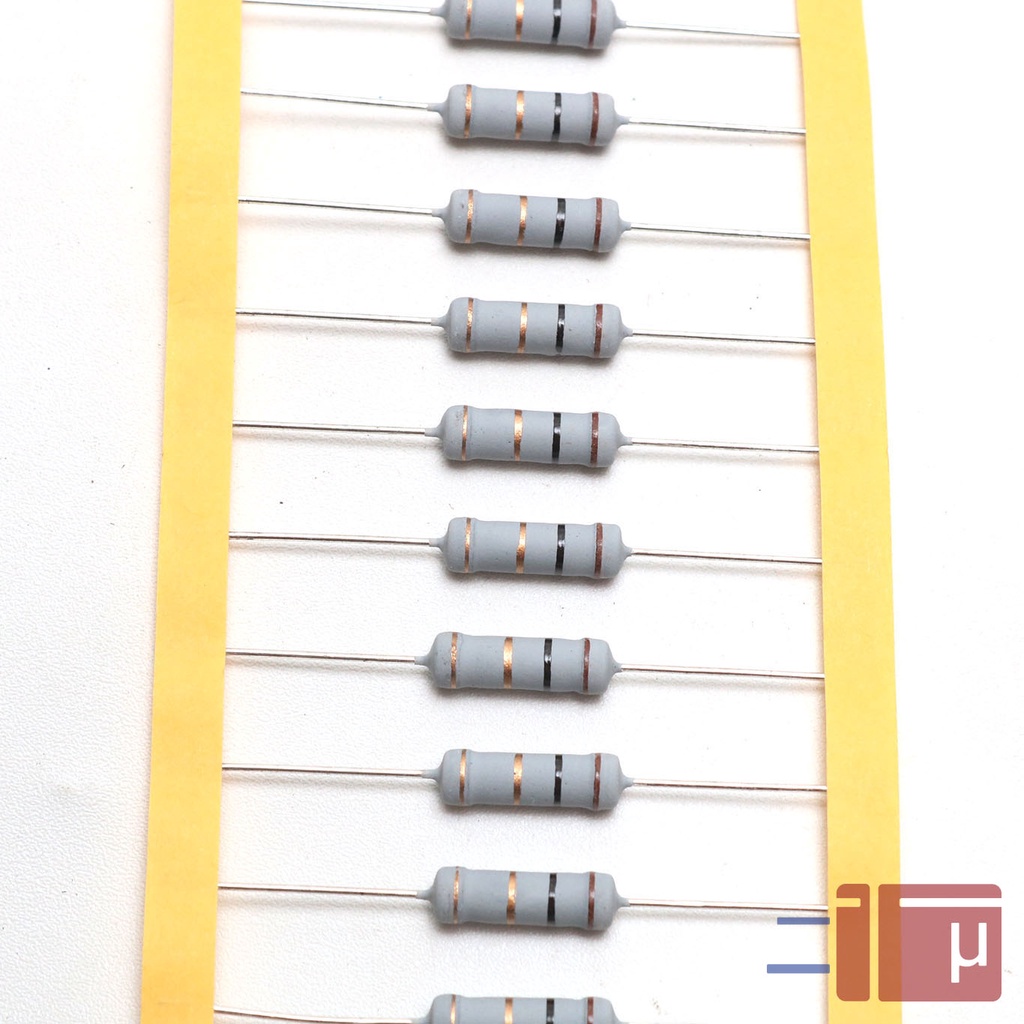 Resistor 1R 1 Ohm 2W Metal Oxide 5% Taiwan Kaki Tembaga