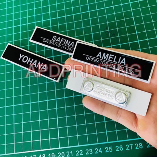 

Name Tag Magnet Nama Dada Magnet Strong ORIGINAL GRADE A Tebal 2mm PREMIUM