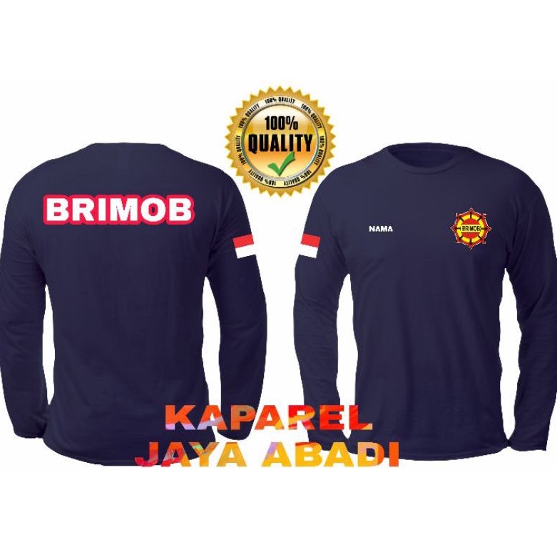 Kaos Brimob/Baju Brimob Terbaru/Atasan Pria Wanita Polisi Brimob Lengan Panjang/logo Brimob Terbaru