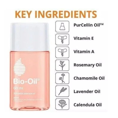 Bio Oil 60ml/ Penghilang Bekas Luka /Strech Mark/ Penghilang Jerawat