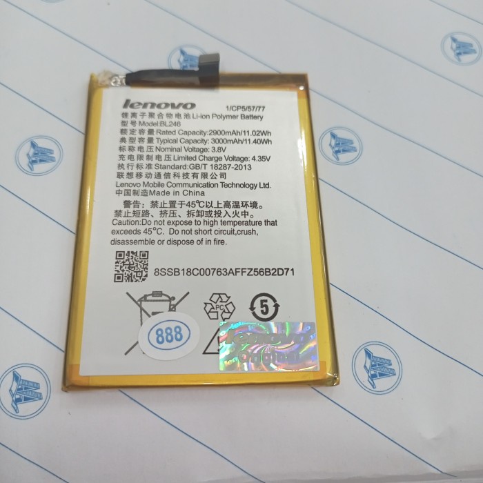 BATERAI LENOVO VIBE SHOT Z90 / Z920 BL-246