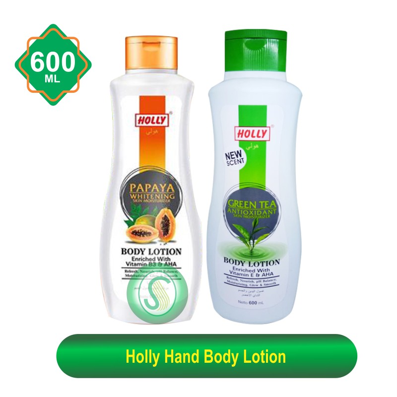 Holly Hand Body Lotion 600ml - Green Tea / Pepaya