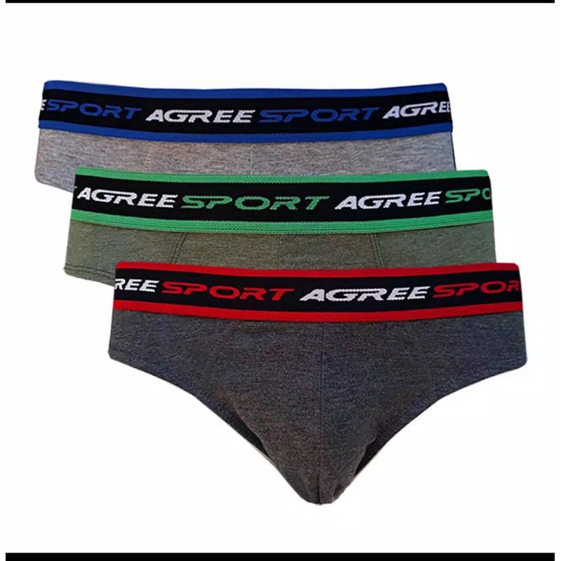 1KOTAK ISI 3 pcs Celana Dalam Pria Agree sport CD2311 | Size M L XL XXL | 1 Box | CD