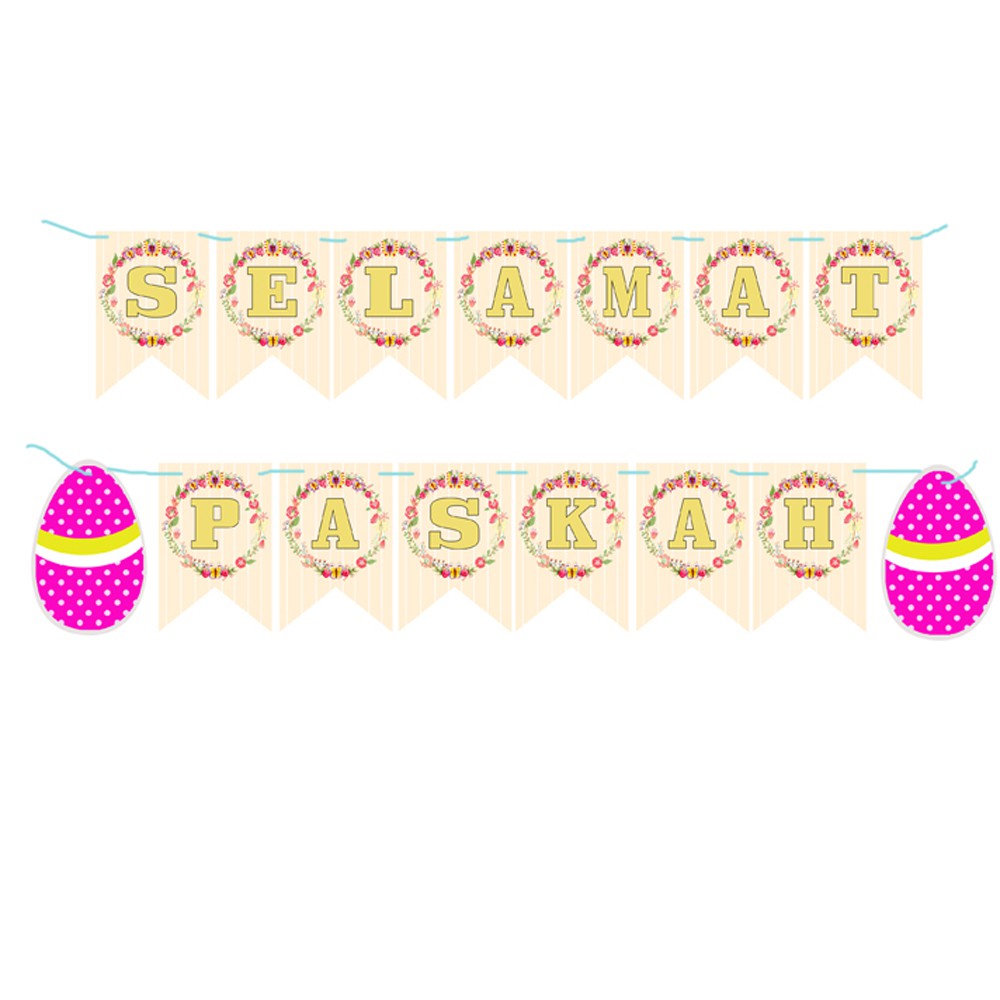 SELAMAT PASKAH BANNER / BUNTING FLAG