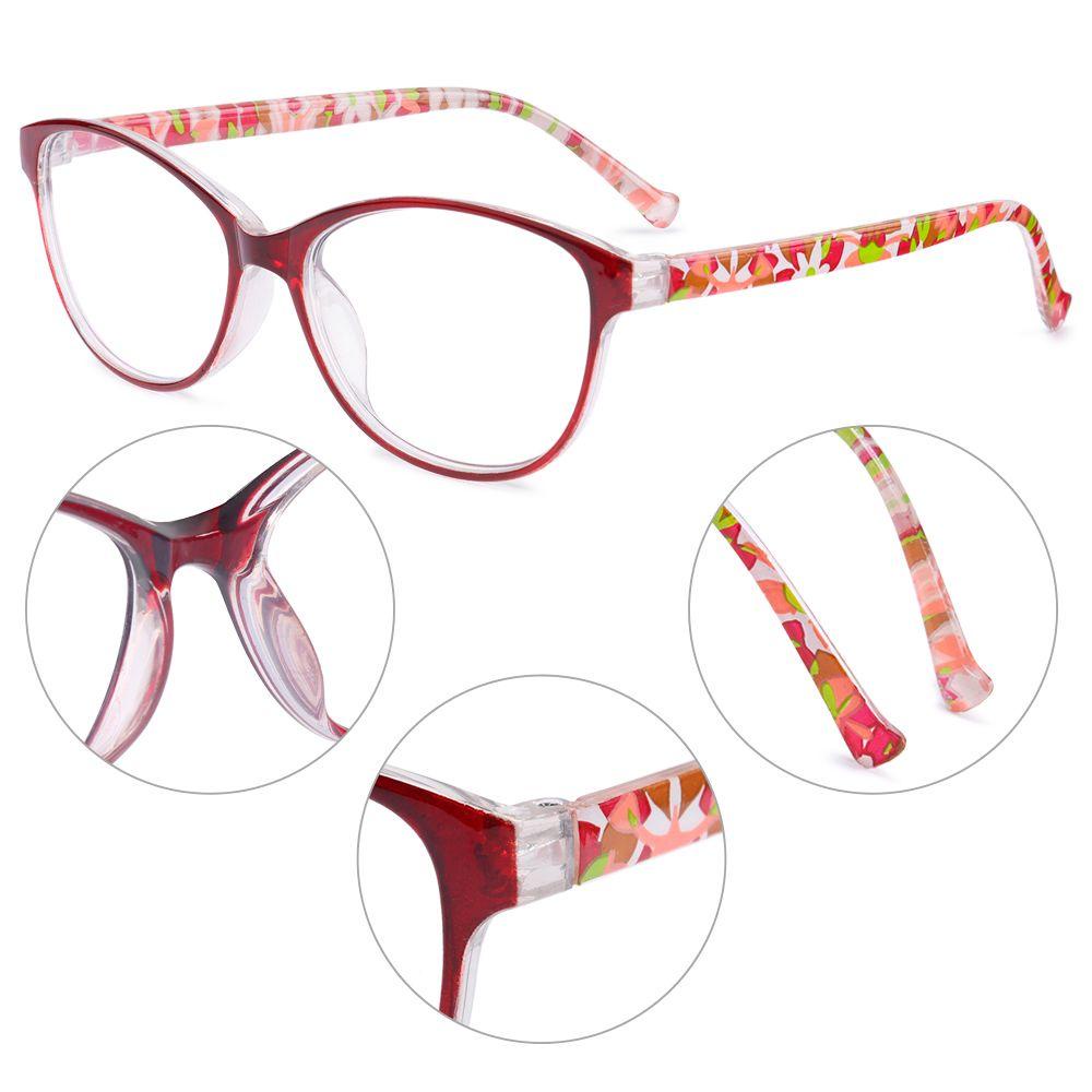 Populer Kacamata Baca Wanita Bunga Elegan Vintage Ultra Ringan Frame